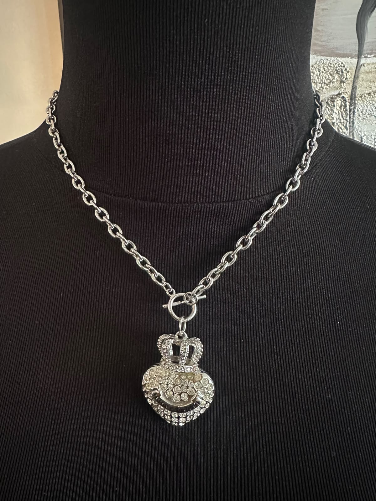Collar Dije Corazòn con Corona 1392