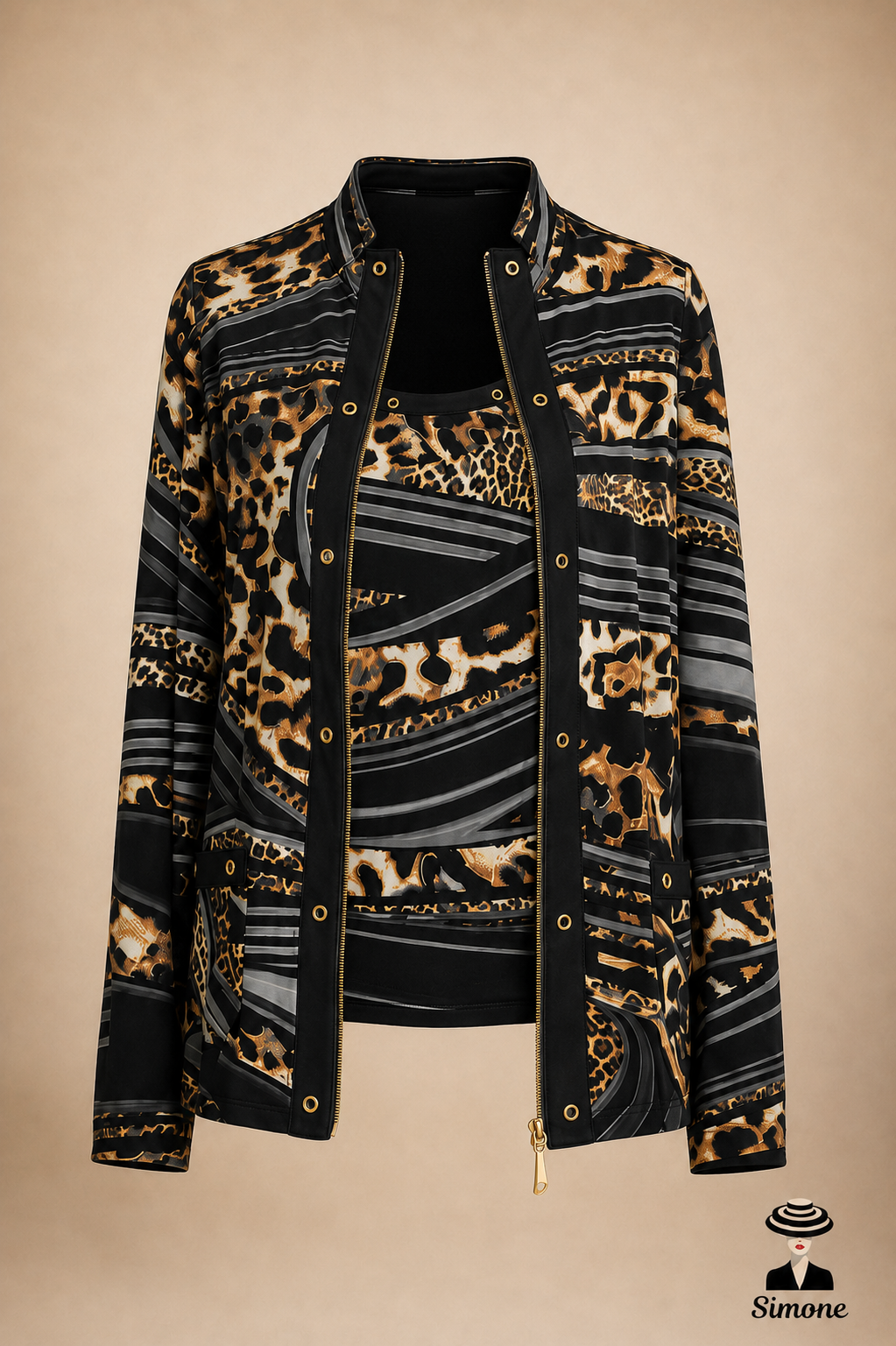 Conjunto Chamarra y Blusa para Dama Joseph Ribkoff 151860 Talla 28