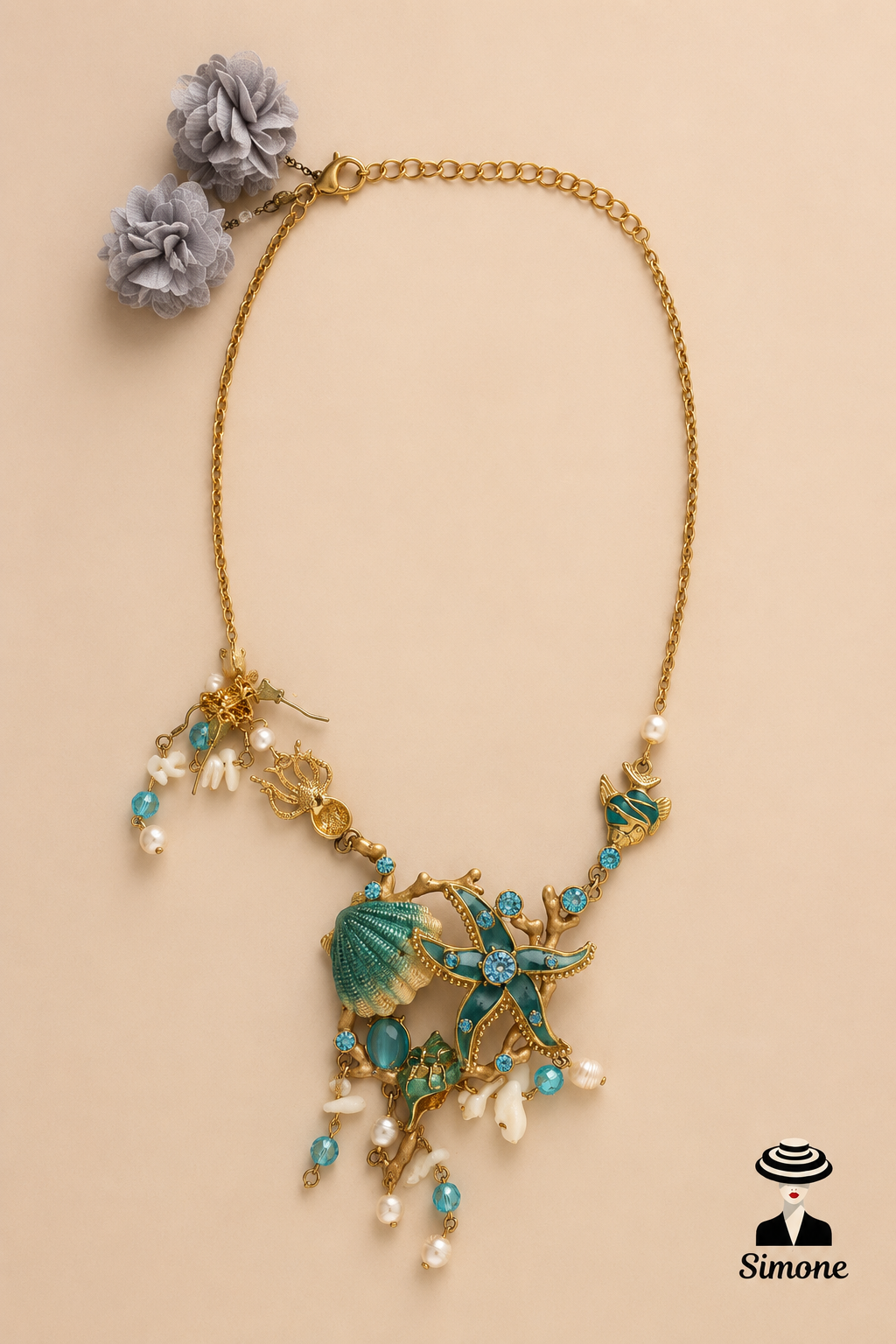 Conjunto Collar Broche para Dama 4979